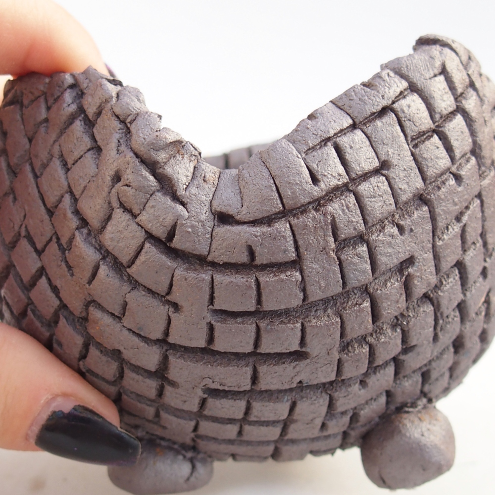 Coquille en céramique 10 x 10 x 7,5 cm , couleur métallique