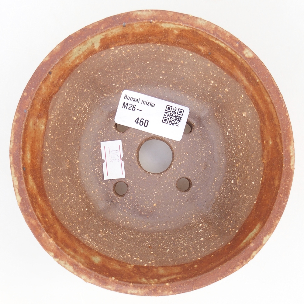 Bol à bonsaï en céramique 13,5 x 13,5 x 6,5 cm, brun