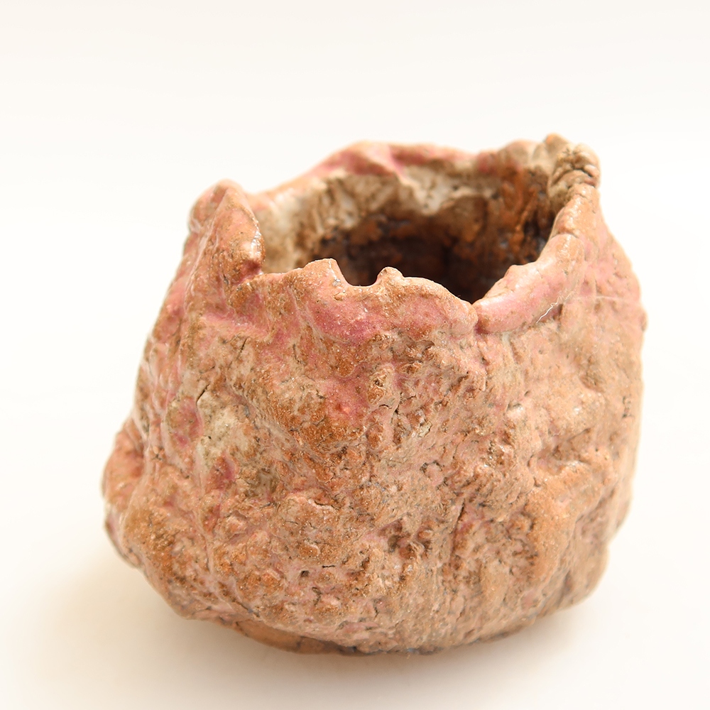 Coquille en céramique  4 x 4 x 6 cm, couleur rose