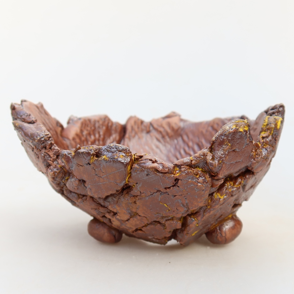 Coquille en céramique  11,5 x 11 x 6 cm, couleur jaune