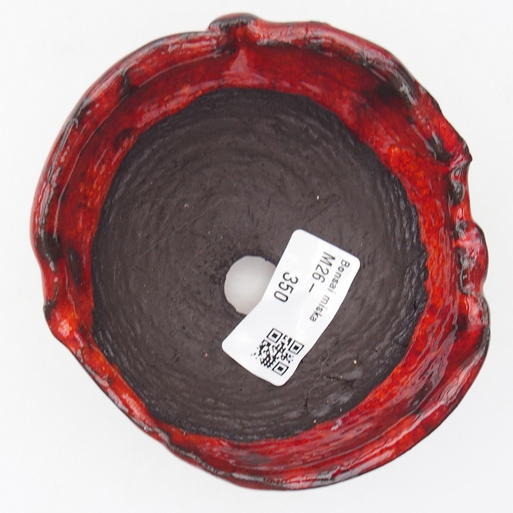 Coquille en céramique 10 x 9,5 x 7 cm , couleur rouge