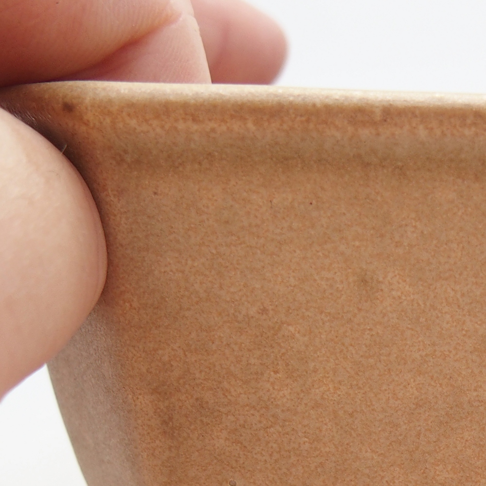 Bol à bonsaï en céramique 10 x 10 x 6 cm, brun