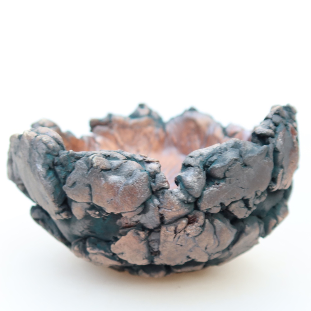 Coquille en céramique  11,5 x 11,5 x 8 cm, couleur verte