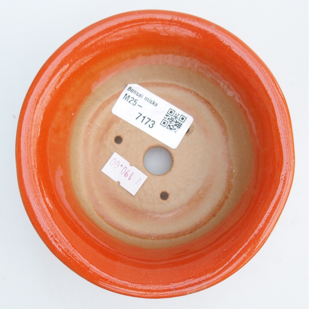 Bol à bonsaï en céramique 13 x 13 x 5 cm, orange