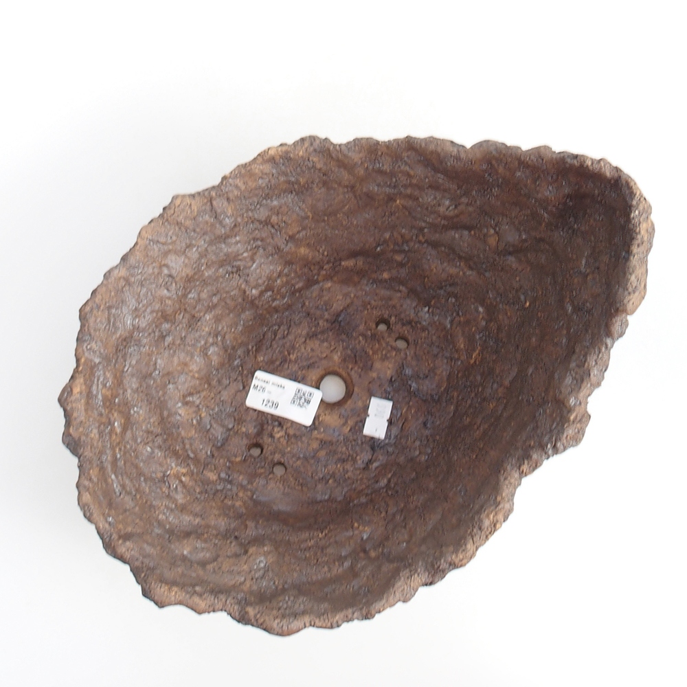 Coquille en céramique 24 x 22 x 22 cm , couleur marron