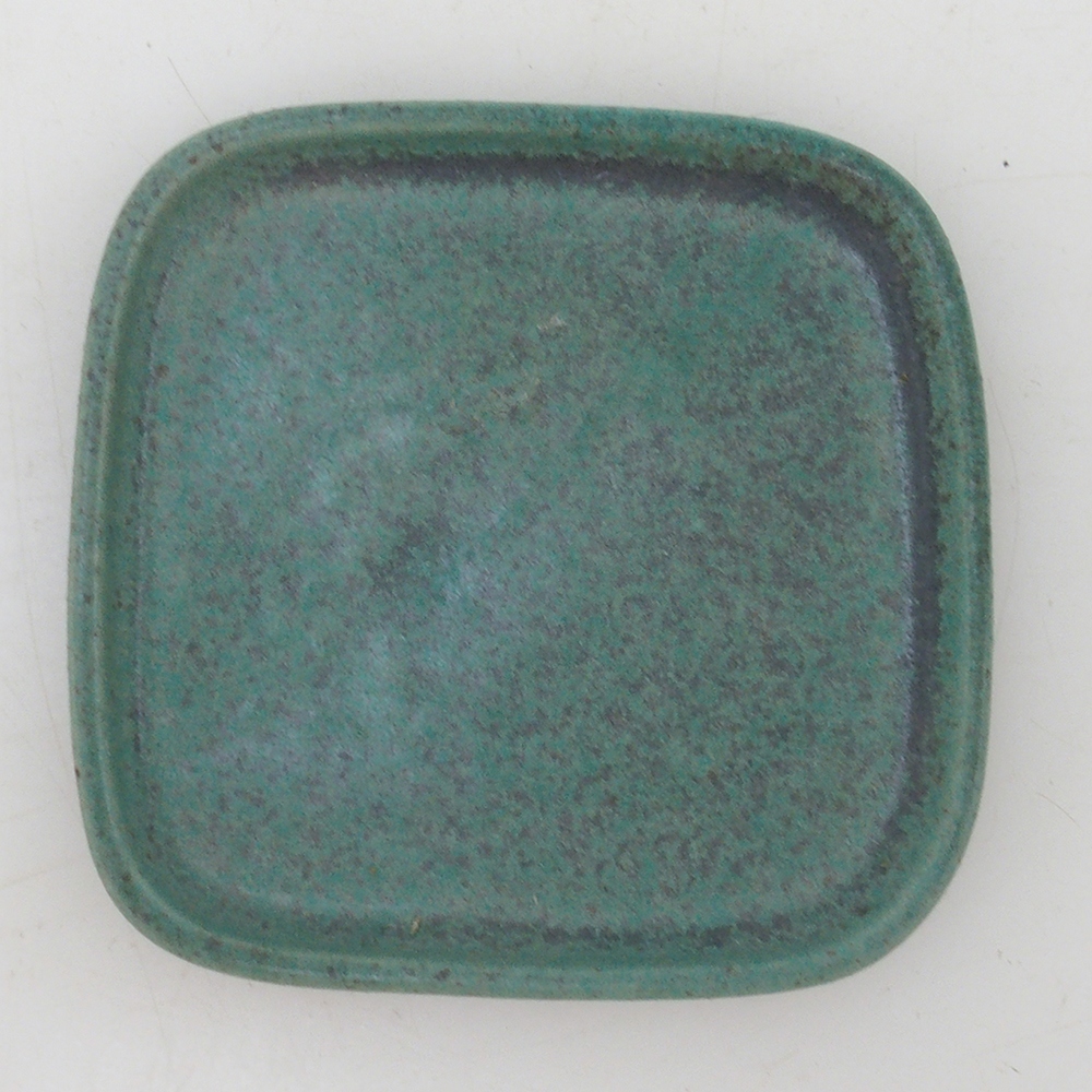 Soucoupe Bonsaï carrée 9 x 9 x 1 cm - vert