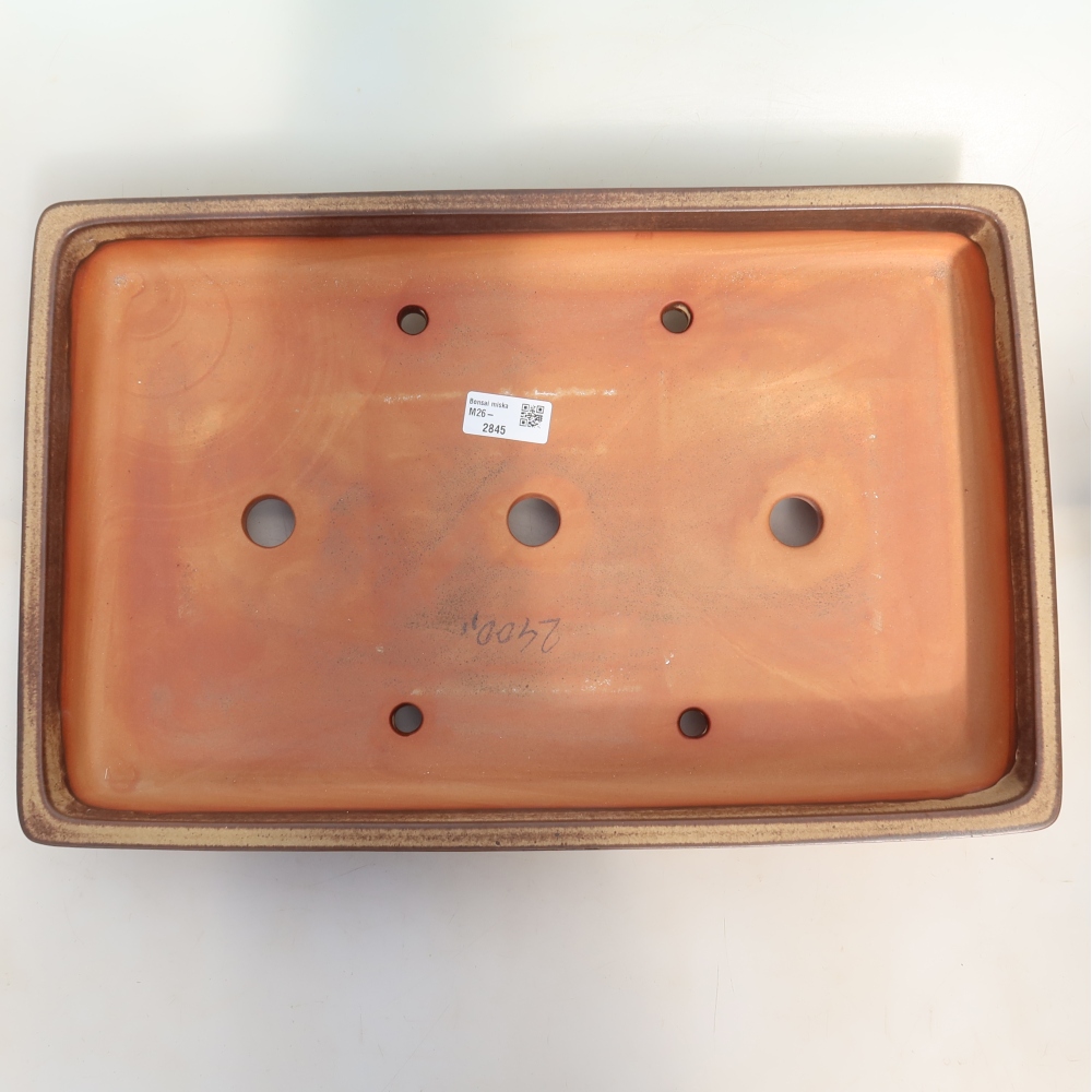 Bol en céramique  45 x 29 x 6,5 cm, couleur marron