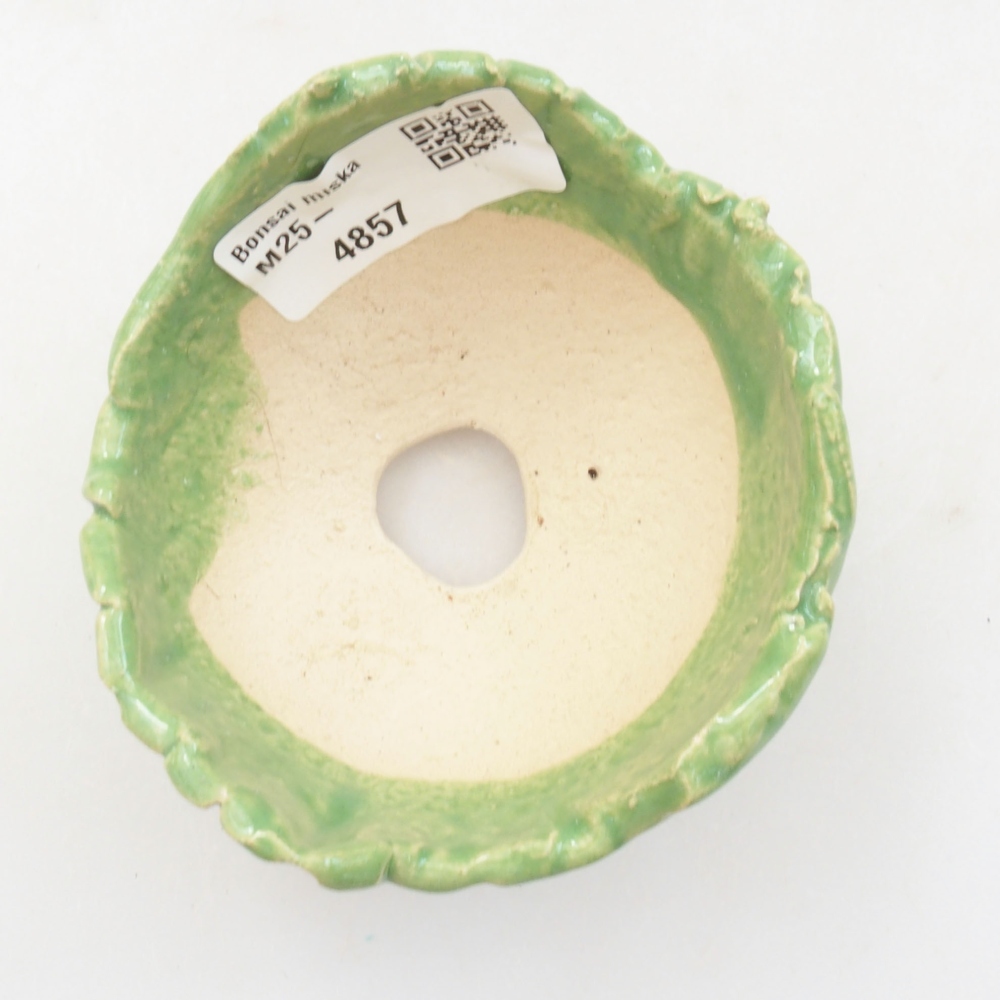 Coquille en céramique 7,5 x 7 x 5,5 cm , couleur verte