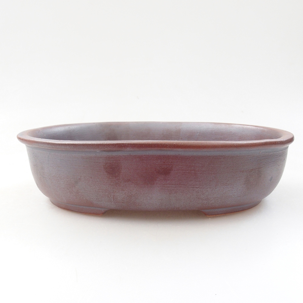 Bol à bonsaï en céramique 18,5 x 14,5 x 5 cm, couleur métal