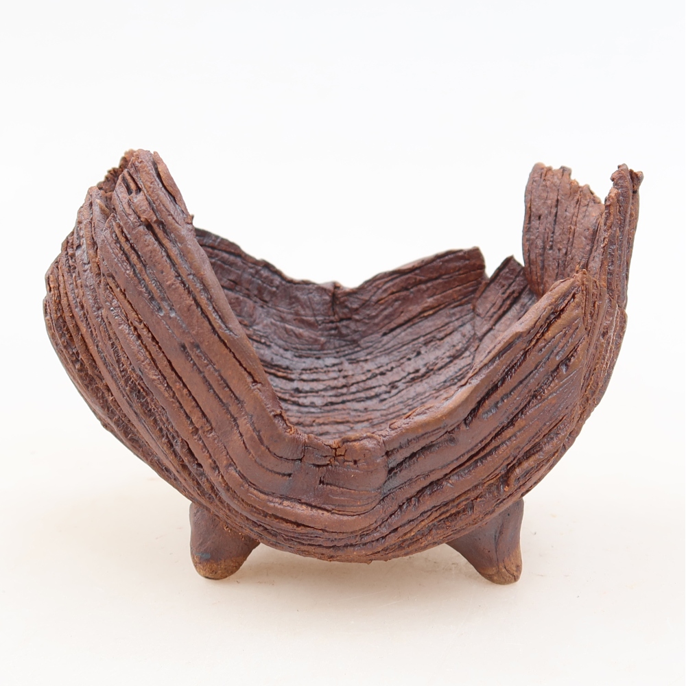 Coquille en céramique  10,5 x 8,5 x 7,5 cm, couleur marron