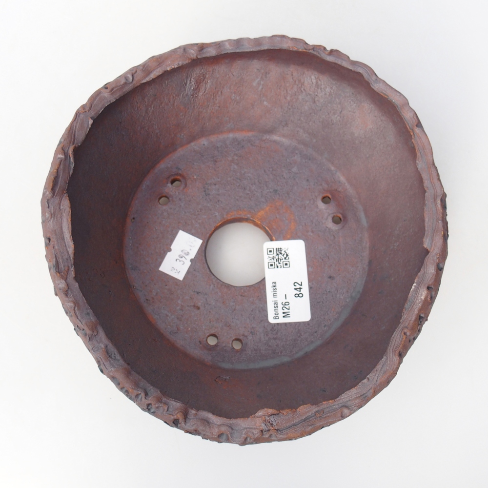 Bol à bonsaï en céramique 16,5 x 17,5 x 7 cm, couleur métal