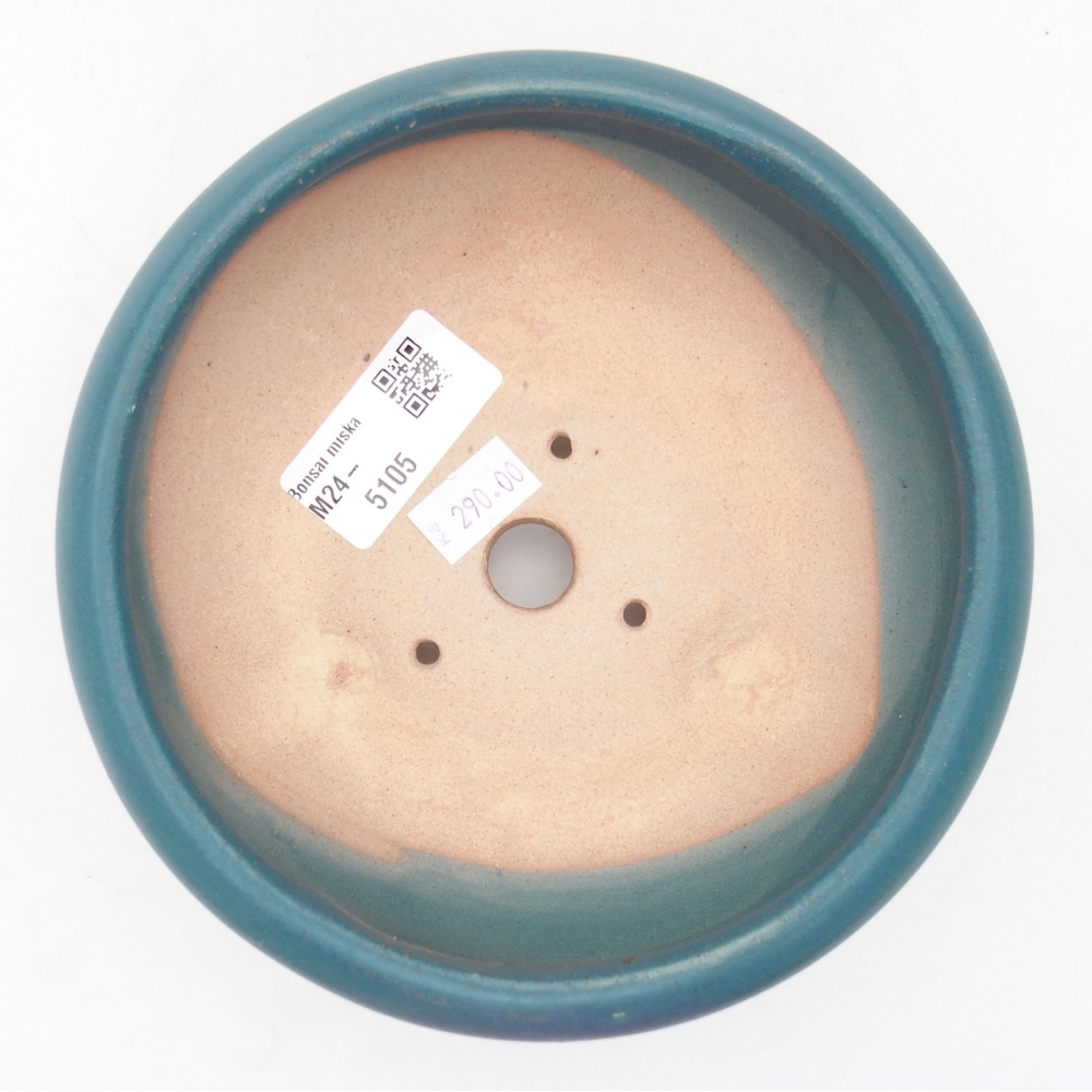 Bol à bonsaï en céramique 14 x 14 x 6,5 cm, couleur bleu