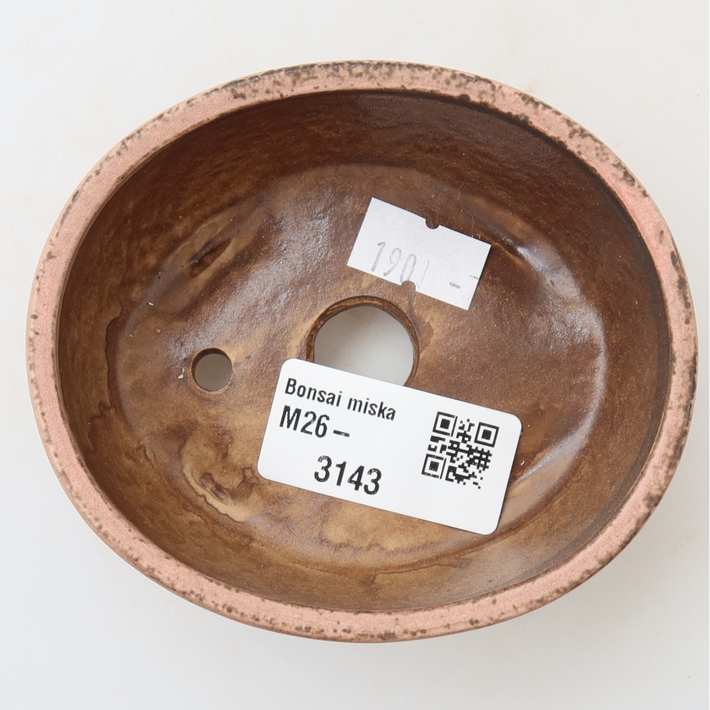 Bol à bonsaï en céramique 9,5 x 8 x 4 cm, rose