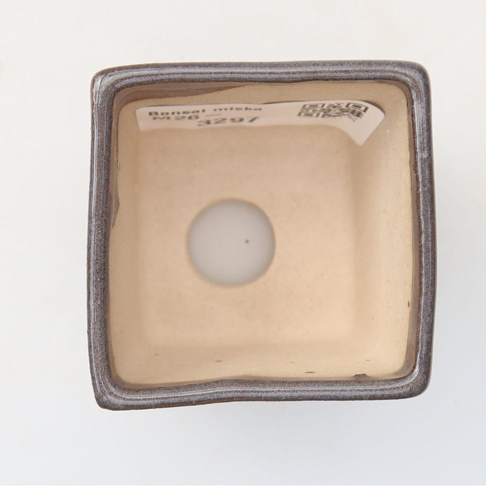 Pot à bonsaï en céramique 5 x 5 x 5 cm, couleur grise