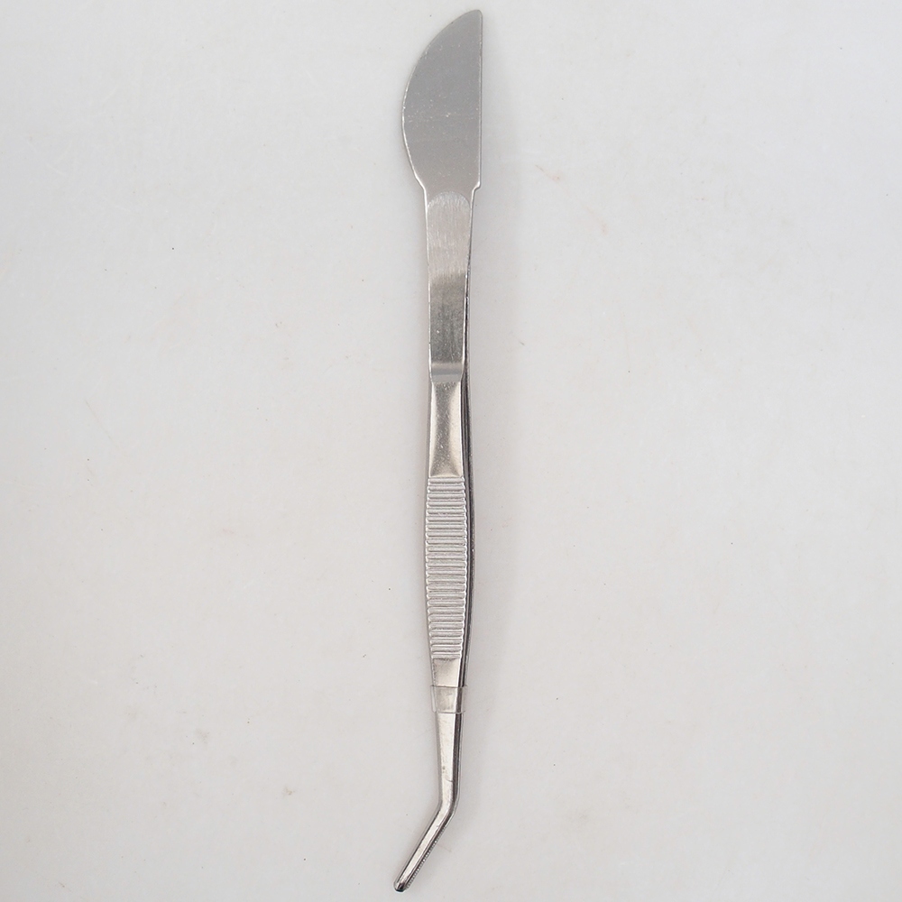 Spatule et pince courbée 22 cm - acier inoxydable