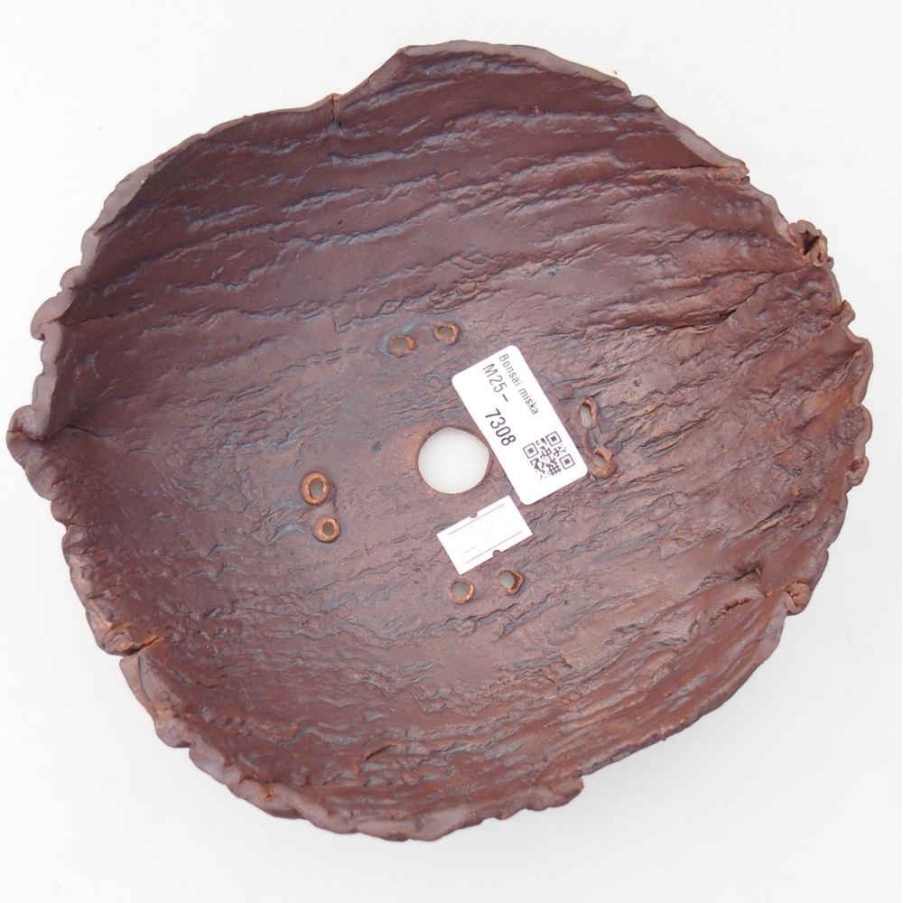 Coquille en céramique 19 x 17 x 7 cm , couleur marron