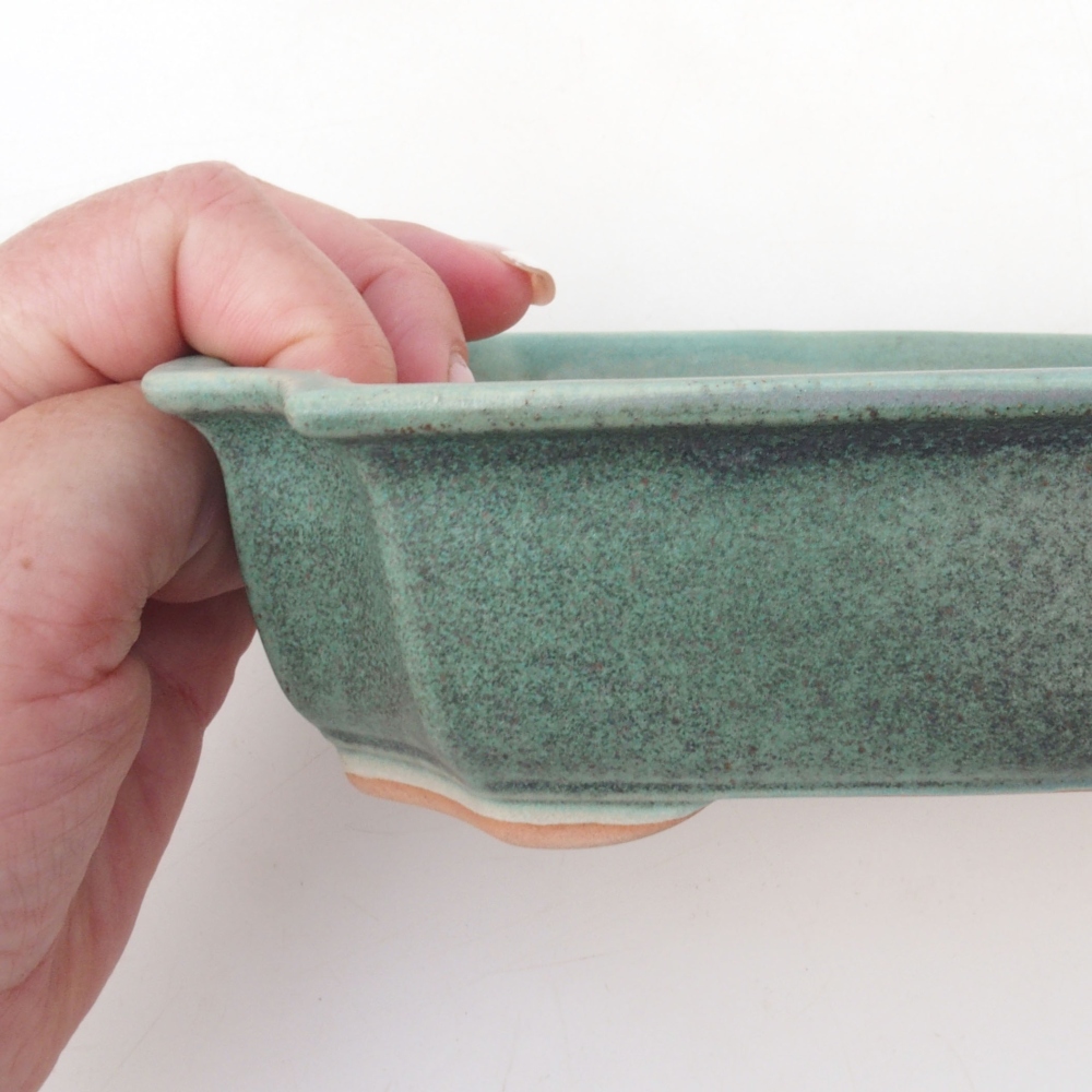 Bol pour bonsaï H03 - 16,5 x 12 x 4,5 cm - vert