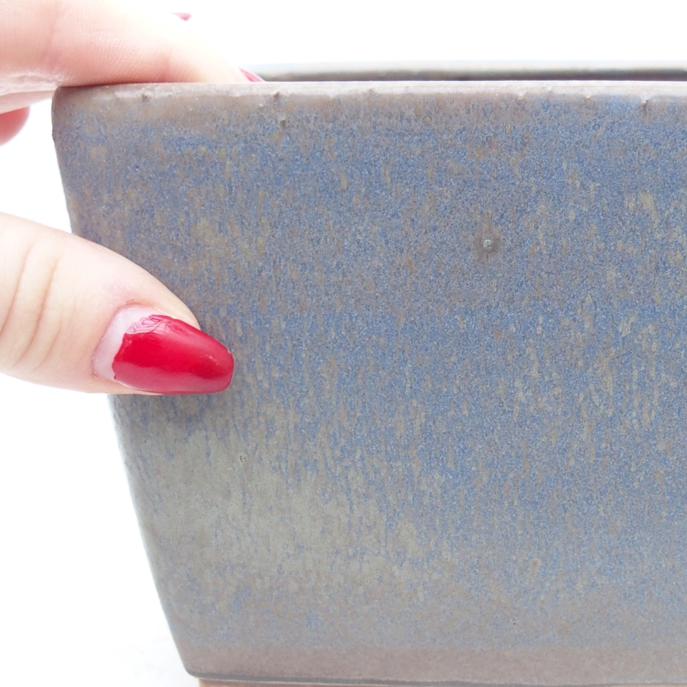 Bol à bonsaï en céramique 16 x 16 x 10 cm, couleur bleu