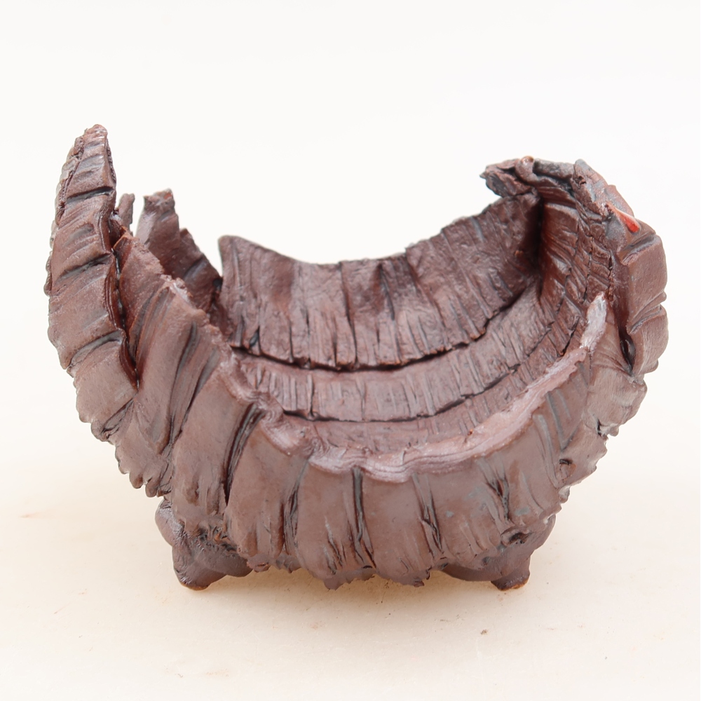 Coquille en céramique  9,5 x 9,5 x 7 cm, couleur marron