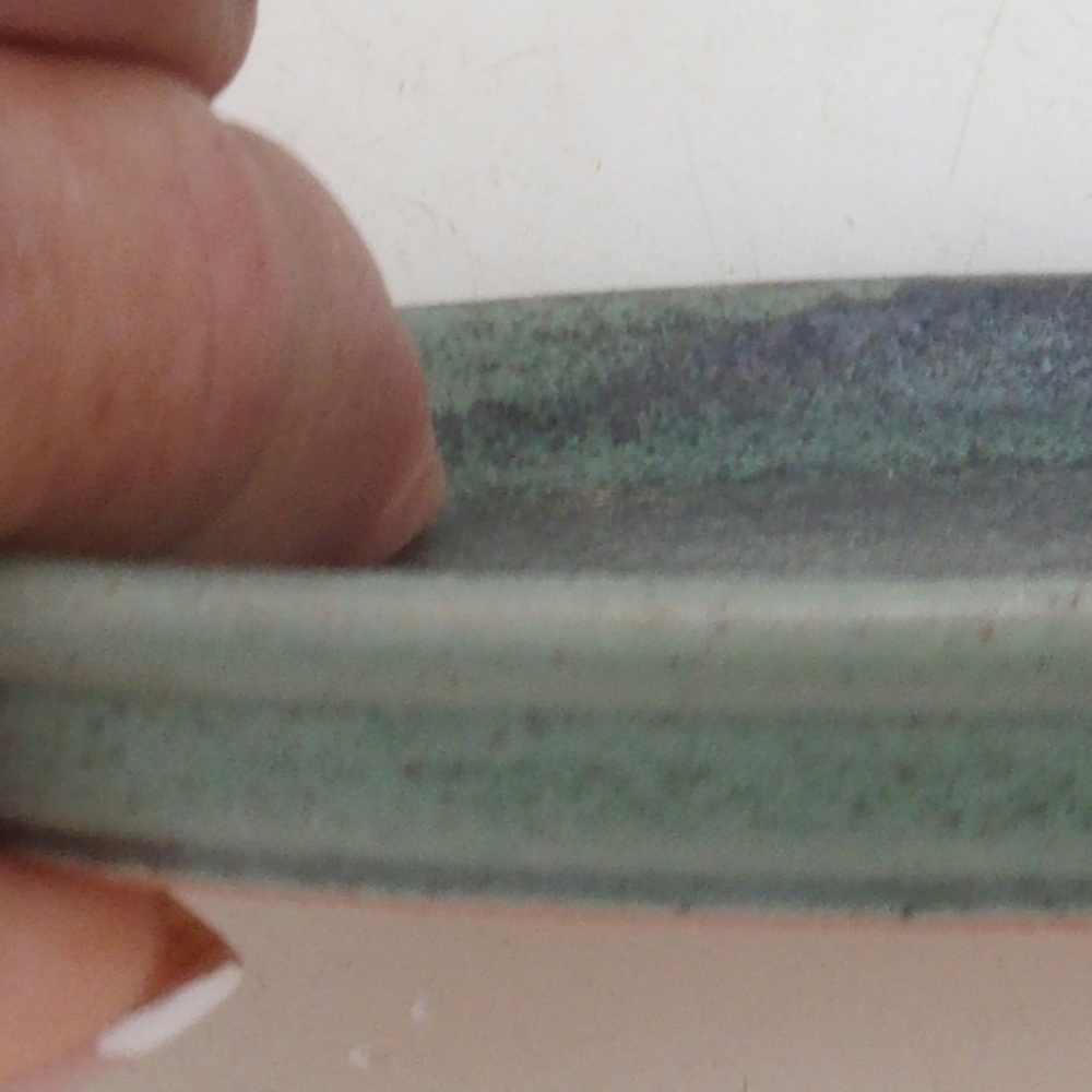 Soucoupe en céramique H04 - 10,5 x 8 x 1 cm - vert