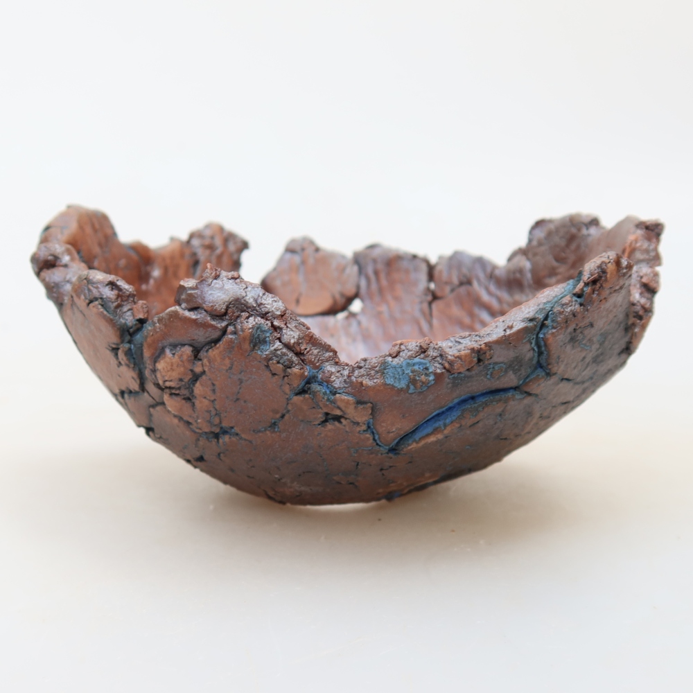 Coquille en céramique 11,5 x 10 x 5,5 cm, couleur bleue