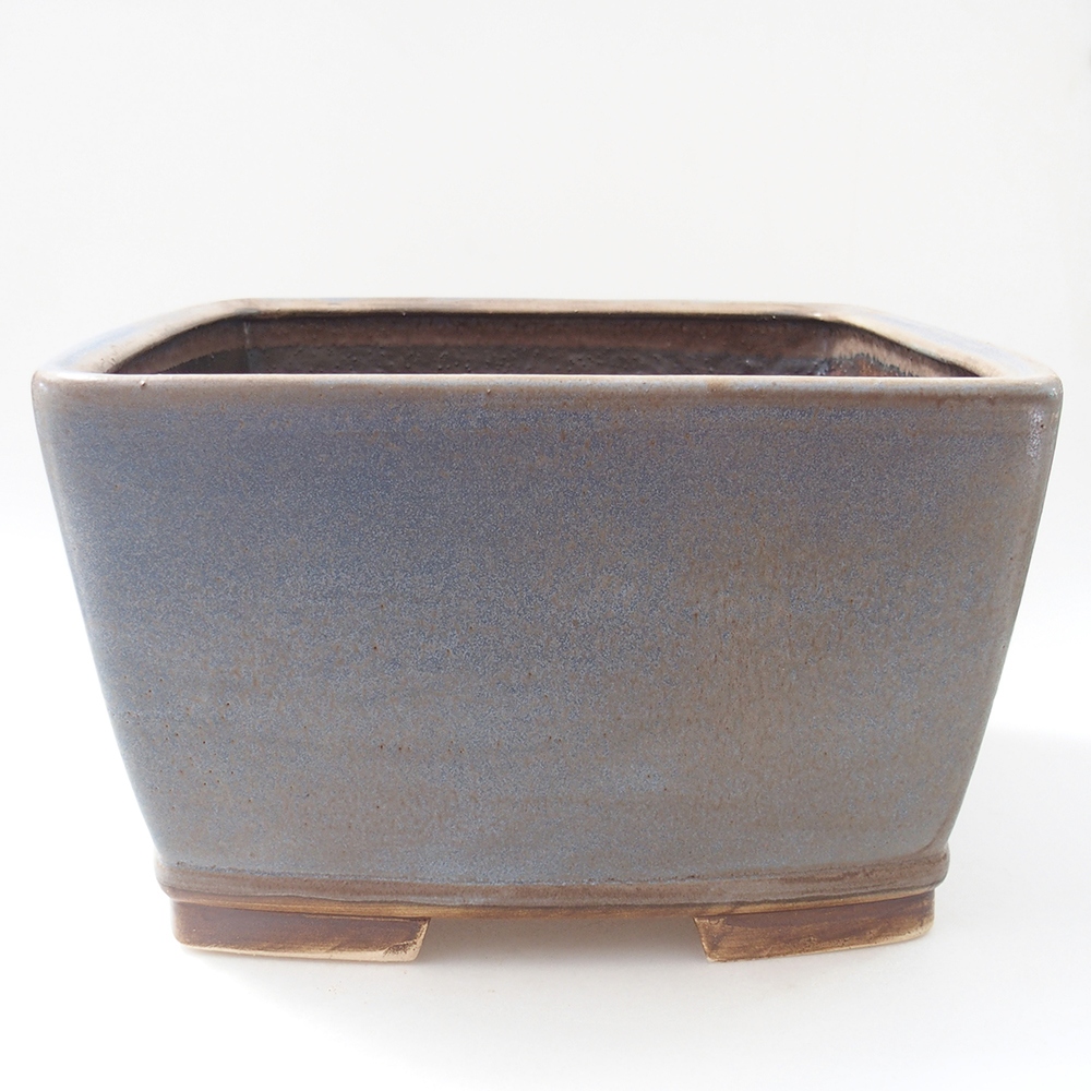 Bol à bonsaï en céramique 26,5 x 26,5 x 16 cm, couleur bleu