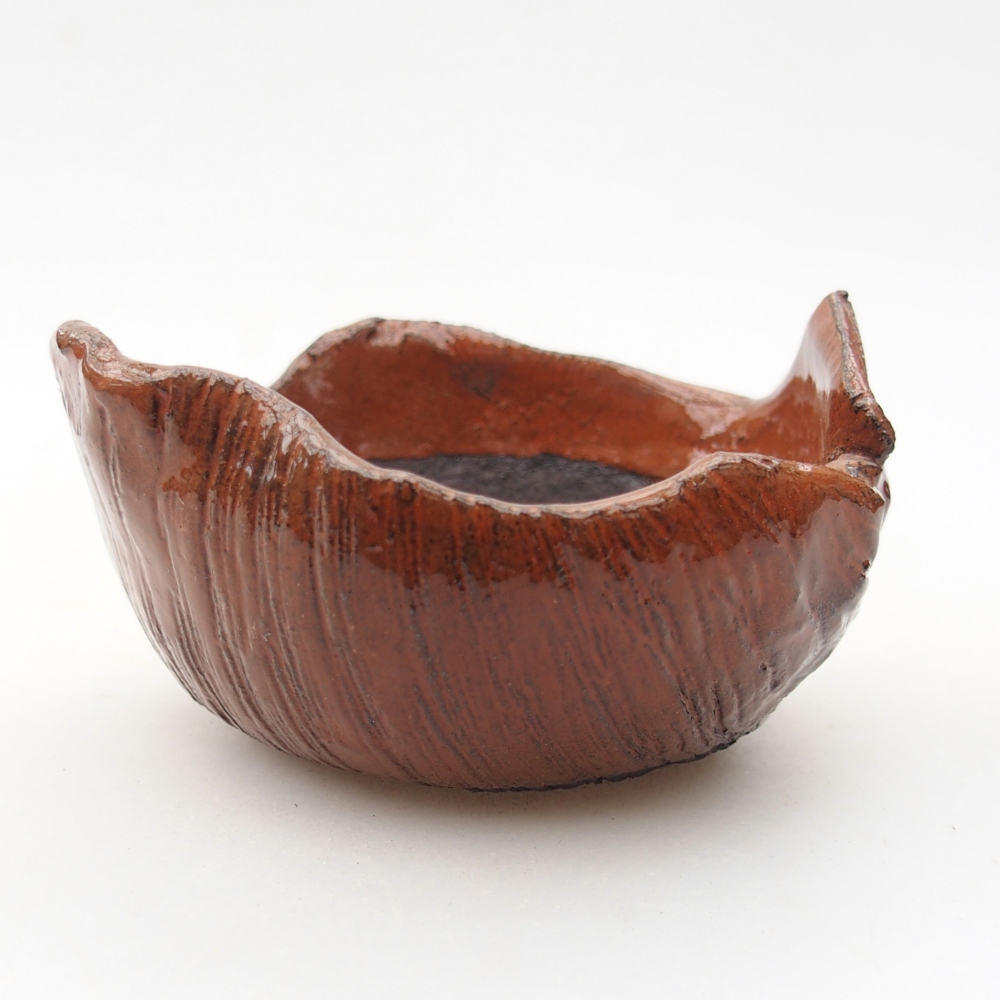 Coquille en céramique 8 x 8 x 5 cm , couleur orange