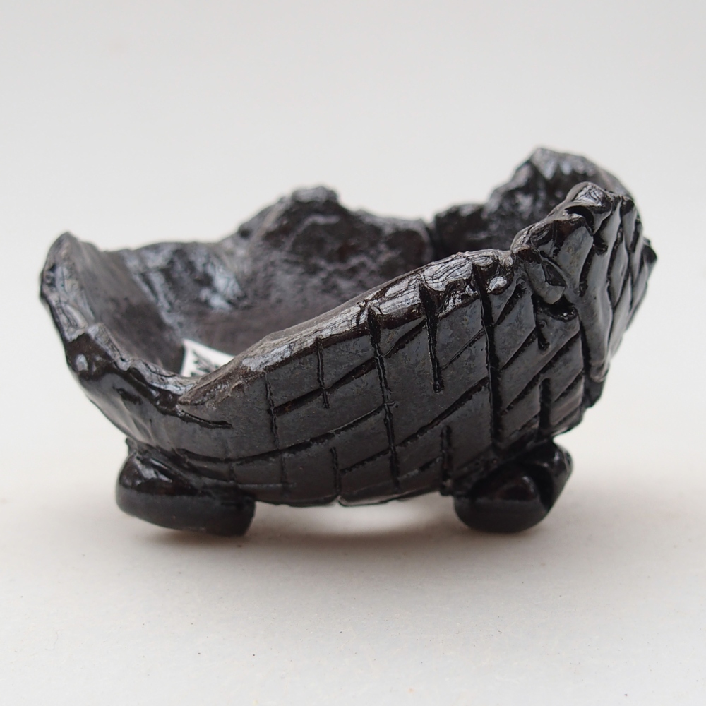 Coquille en céramique 8,5 x 8 x 5,5 cm , couleur noire