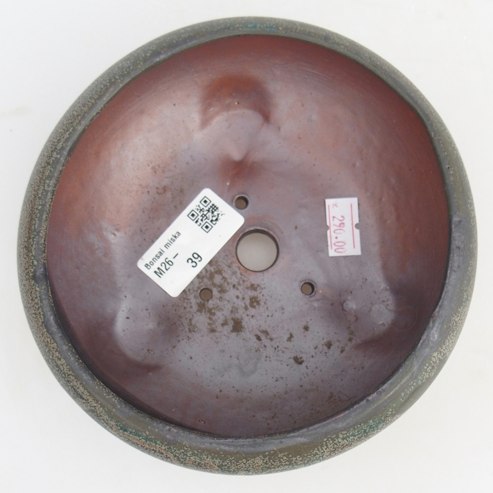 Bol à bonsaï en céramique 15 x 15 x 7 cm, gris