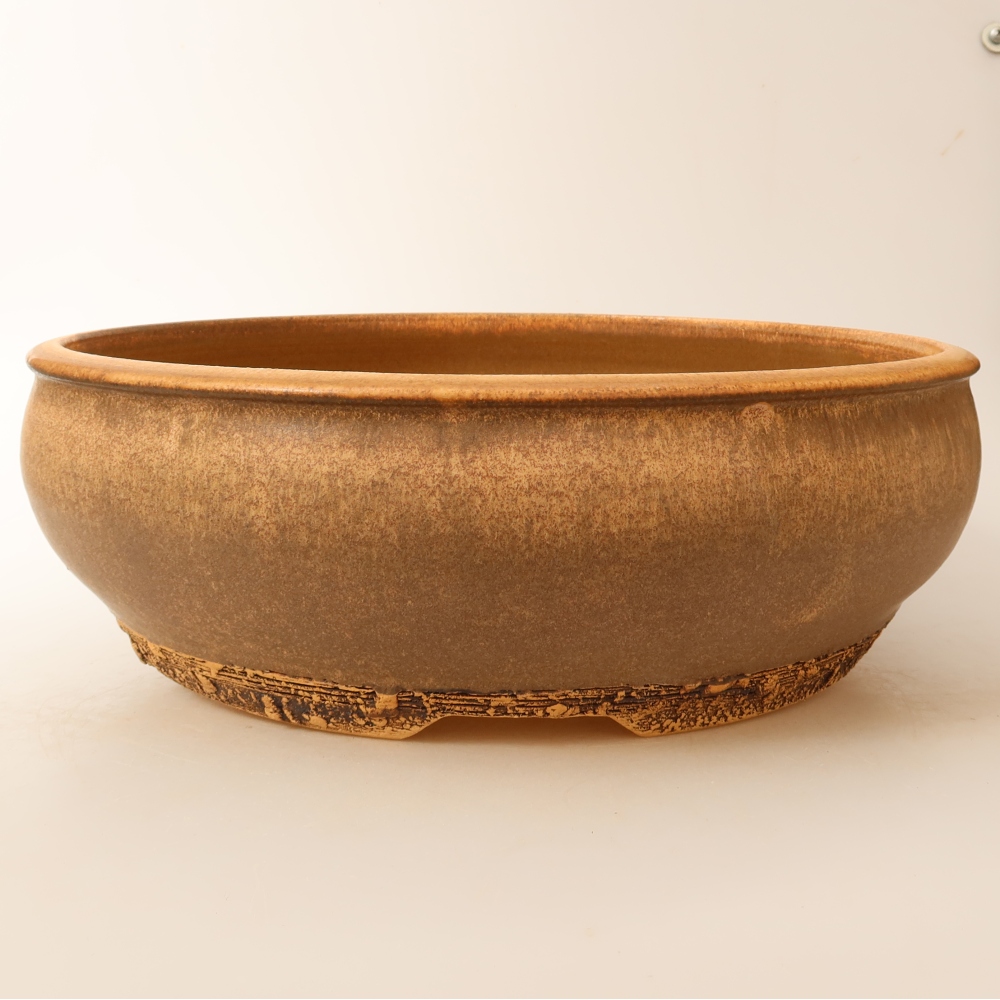 Pot à bonsaï en céramique 32 x 32 x 10,5 cm, couleur marron - RETRAIT SUR PLACE UNIQUEMENT ou expédition par palette