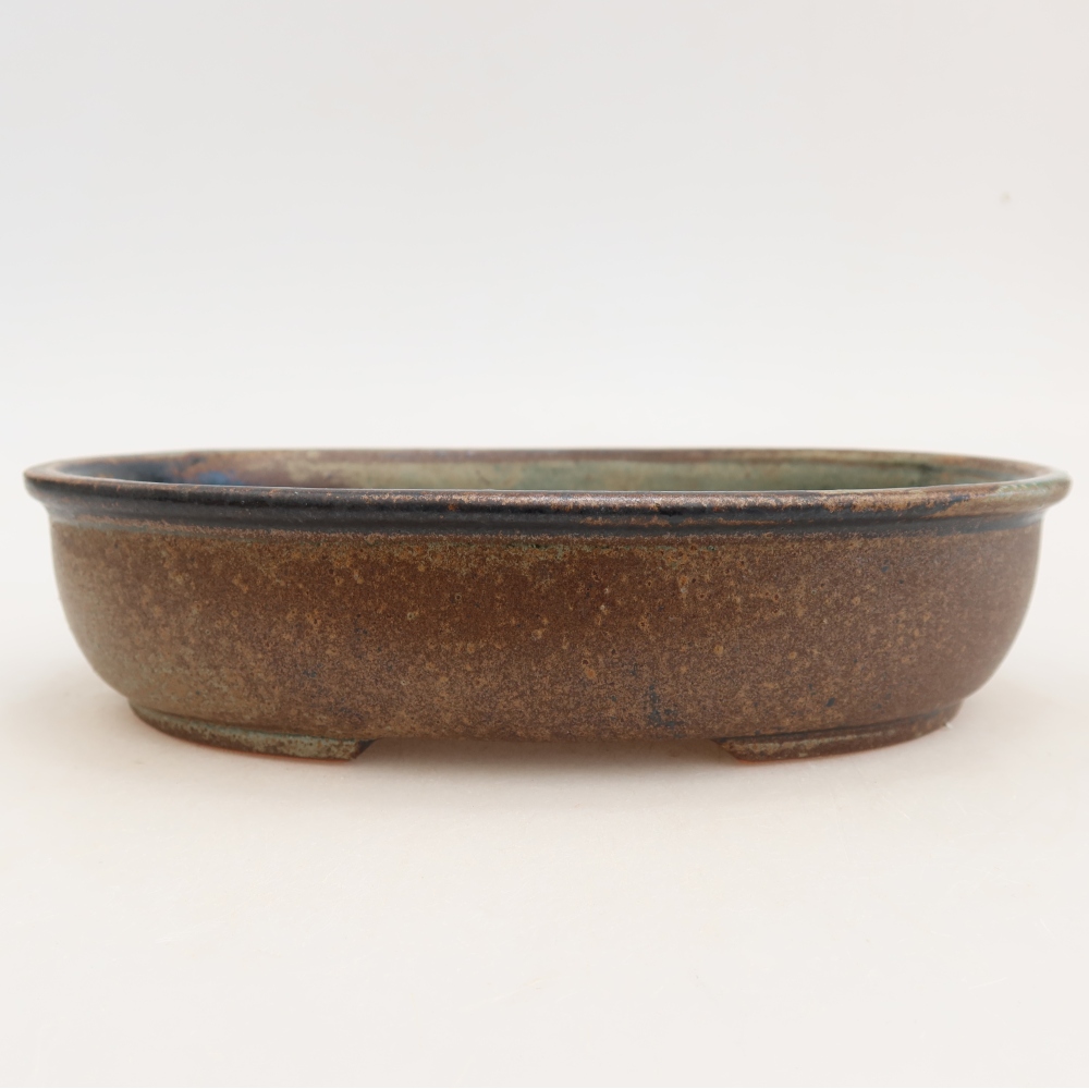 Bol à bonsaï en céramique 22 x 17 x 5 cm, brun
