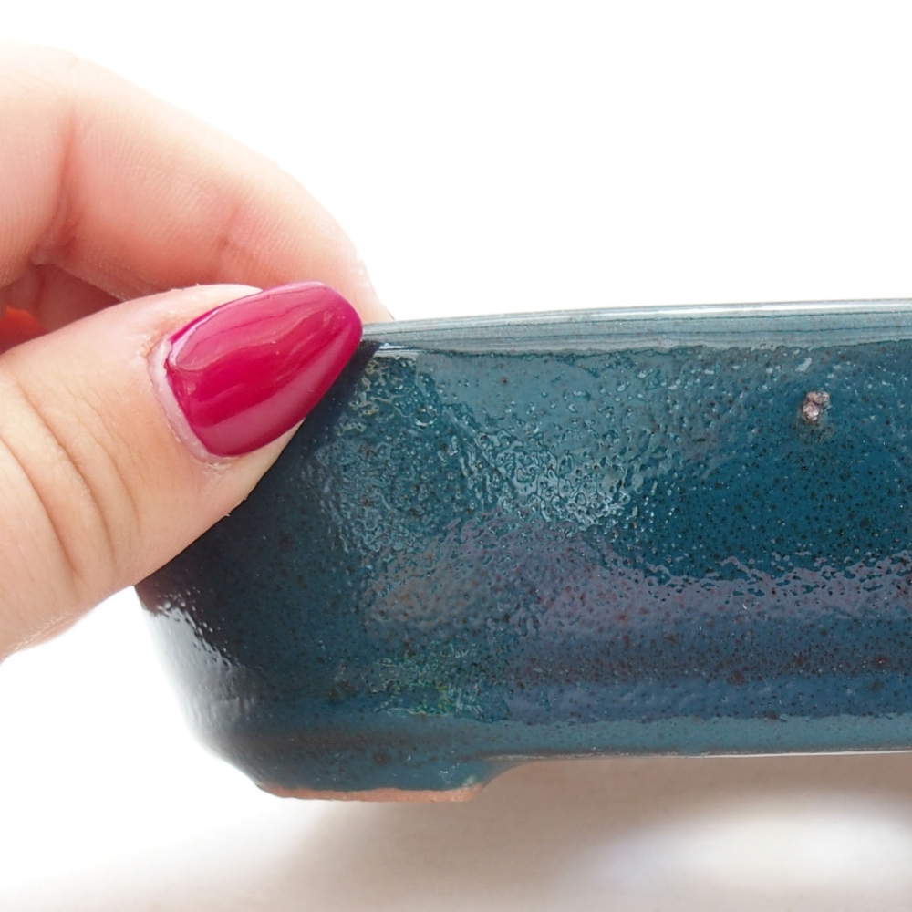 Bol à bonsaï en céramique 13 x 9 x 4 cm, vert