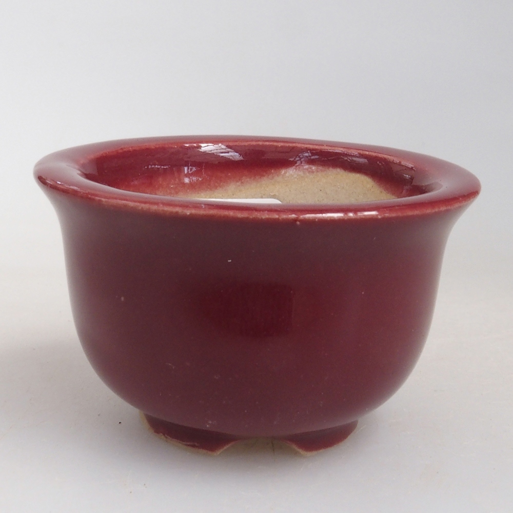 Mini bol bonsaï 4,5 x 4,5 x 2,5 cm, bordeaux