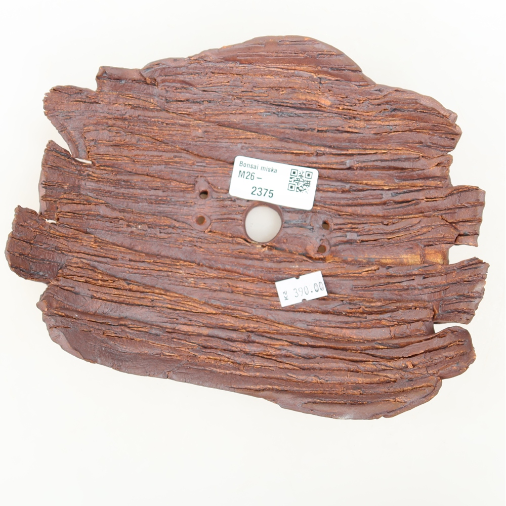 Coquille en céramique  20 x 15,5 x 6 cm, couleur marron
