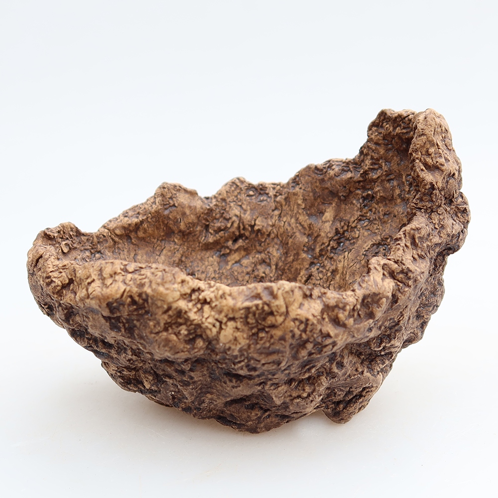 Coquille en céramique 10 x 9 x 8 cm, couleur marron