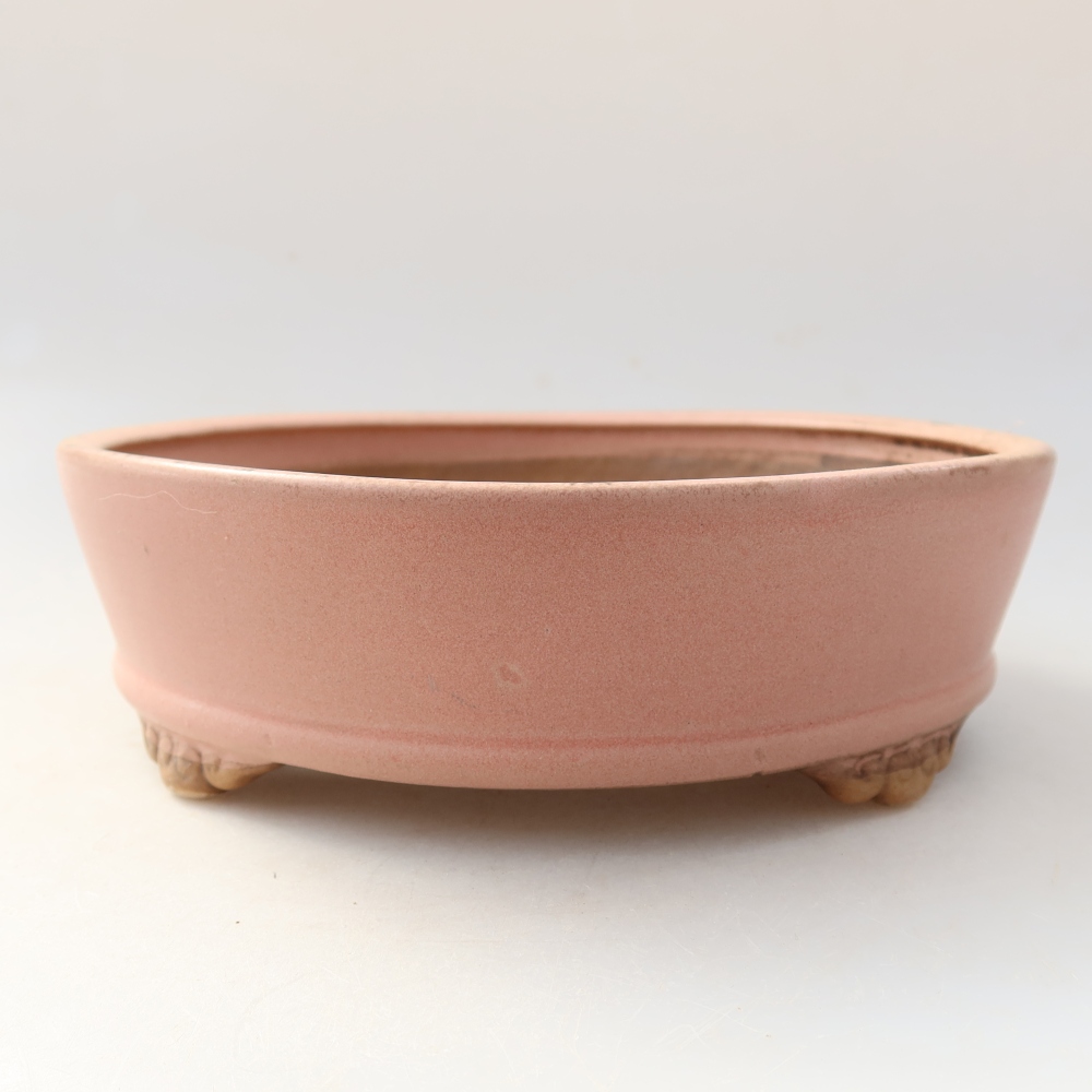 Bol à bonsaï en céramique 18 x 18 x 5 cm, rose
