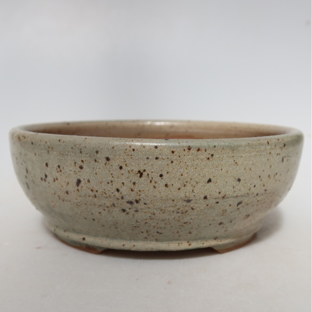 Bol à bonsaï en céramique 14,5 x 14,5 x 5,5 cm, couleur beige