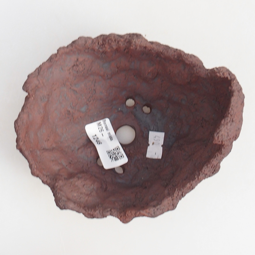 Coquille en céramique 13 x 11 x 12 cm , couleur marron