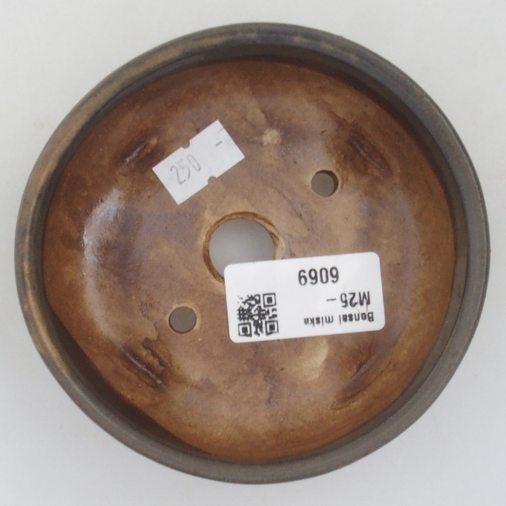 Bol à bonsaï en céramique 10 x 8,5 x 4 cm, brun