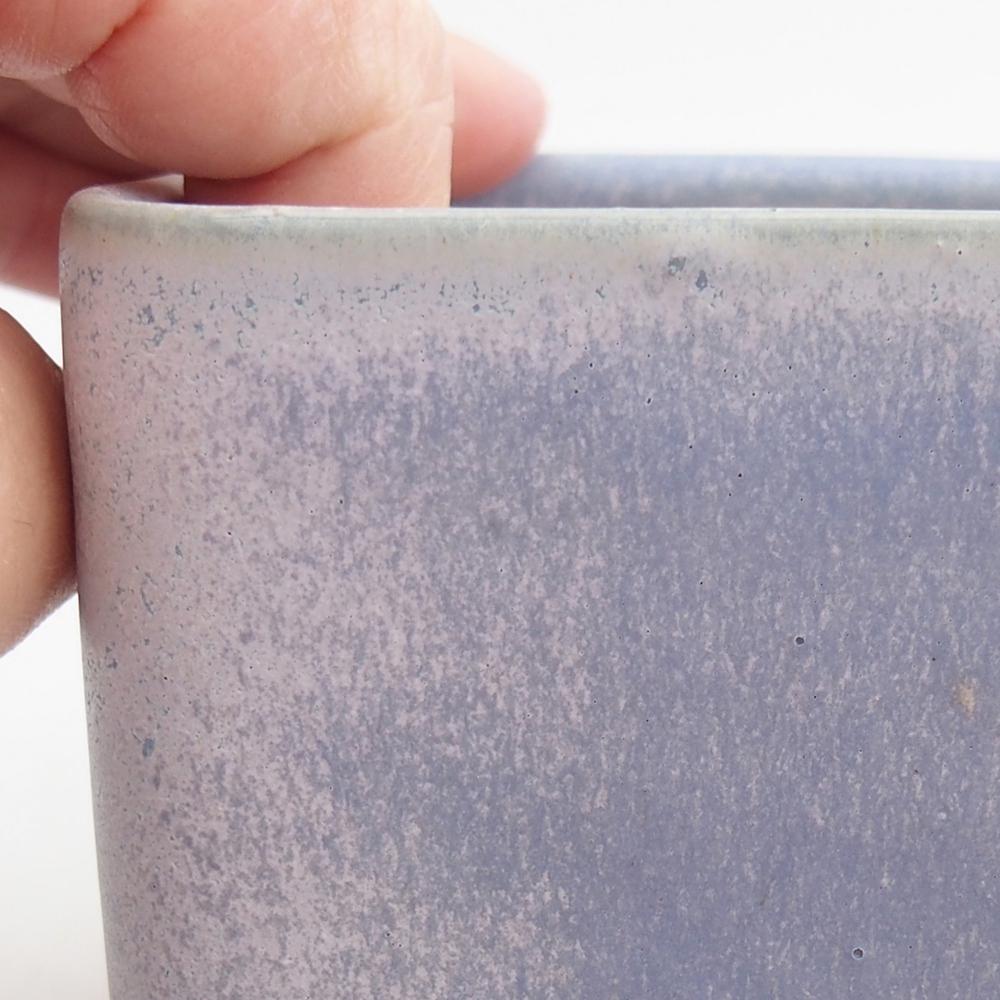 Bol à bonsaï en céramique 10 x 10 x 8 cm, couleur bleu