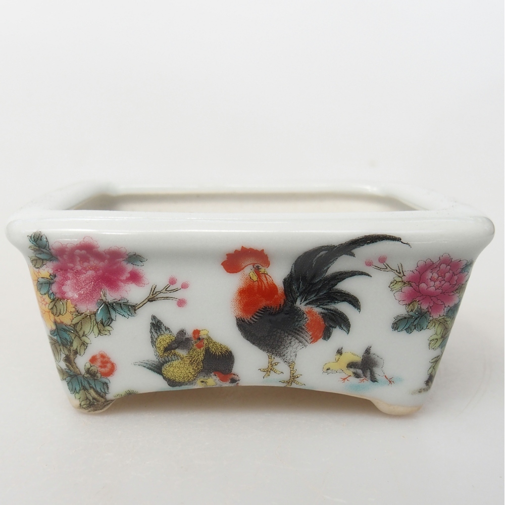 Mini bol bonsaï 8 x 6,5 x 3,5 cm, blanc