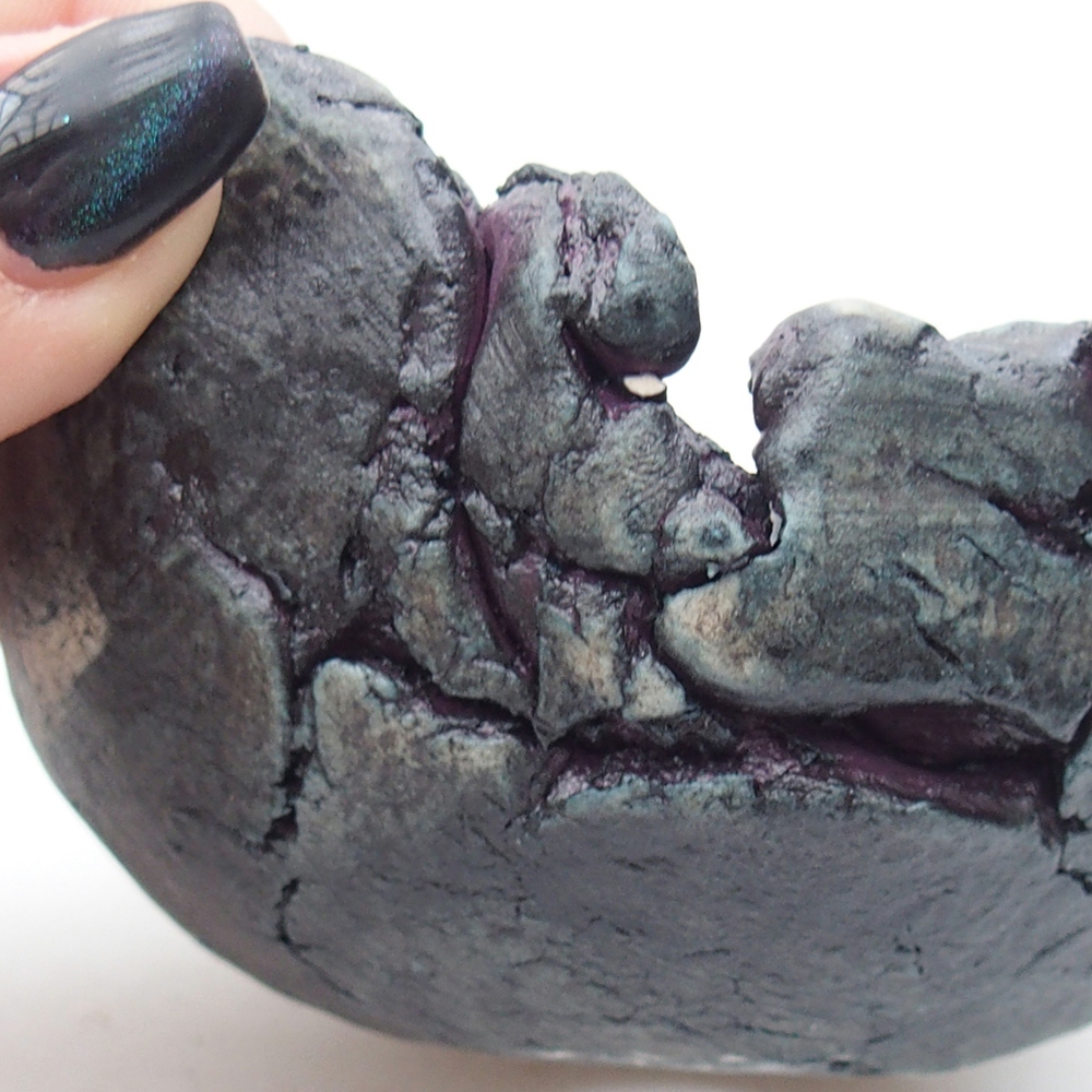 Coquille en céramique 9,5 x 9,5 x 5,5 cm , couleur violet