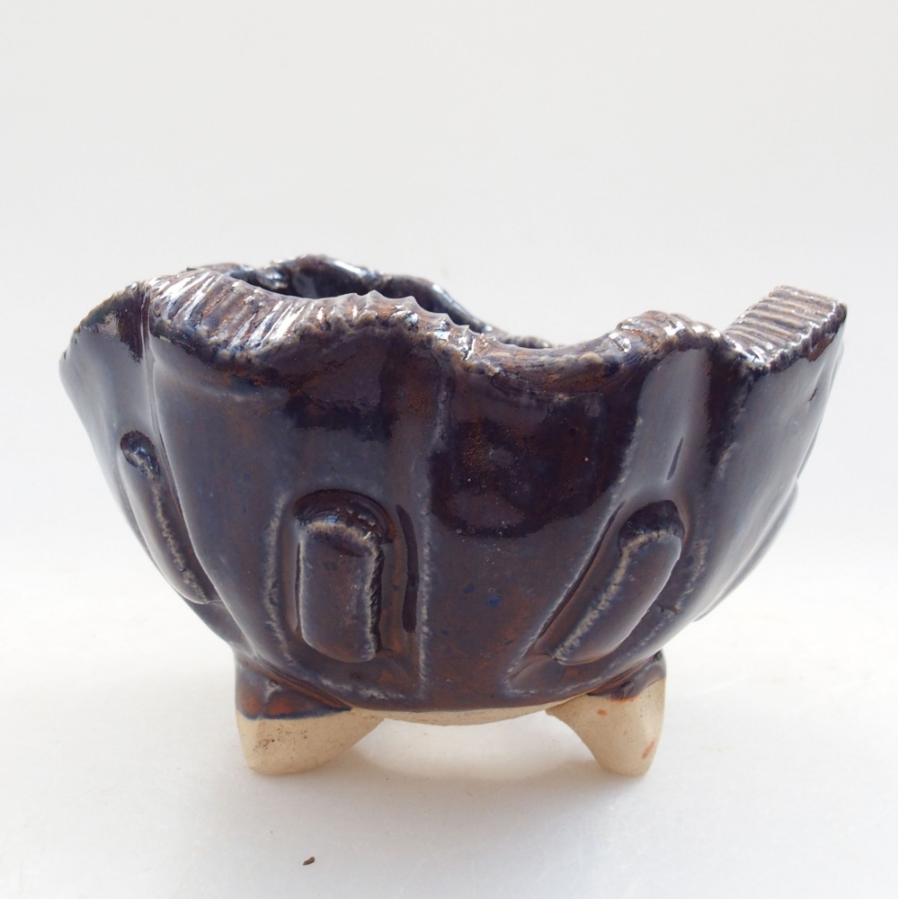 Coquille en céramique 8 x 7 x 5,5 cm , couleur bleu