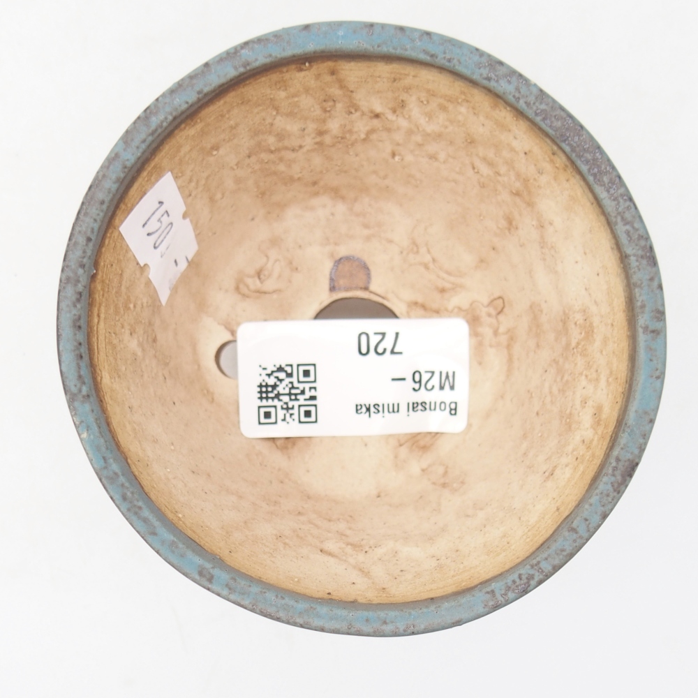 Bol à bonsaï en céramique 8,5 x 8,5 x 5 cm, couleur bleu