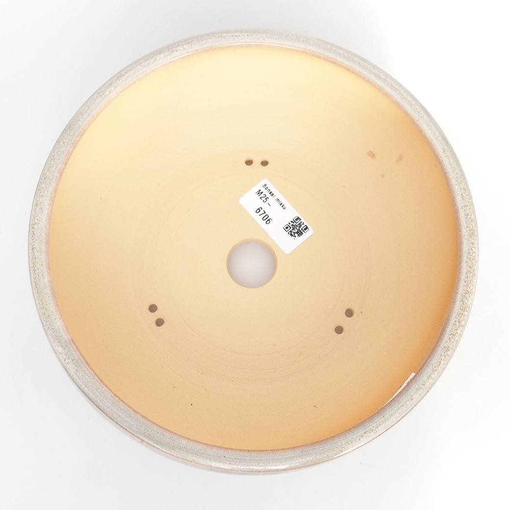 Bol à bonsaï en céramique 20,5 x 20,5 x 7 cm, gris