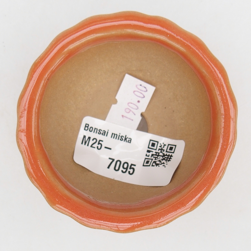 Bol à bonsaï en céramique 7 x 8,5 x 3,5 cm, orange