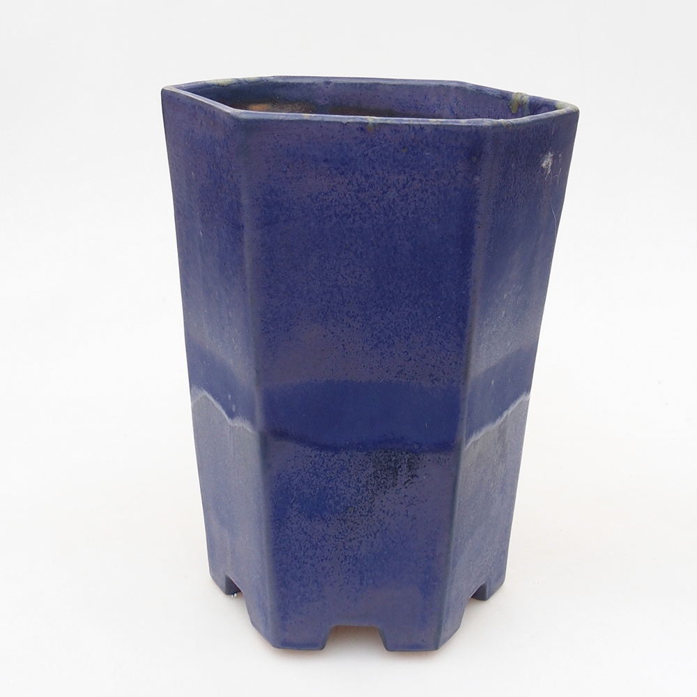 Bol à bonsaï en céramique 13 x 11,5 x 17 cm, couleur bleu