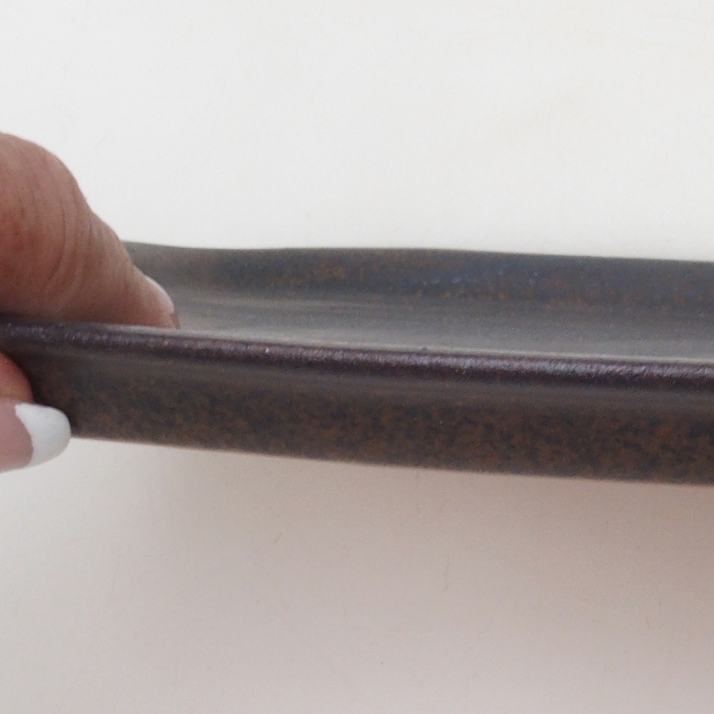 Bol en céramique H08 - 22,5 x 16 x 1 cm - brun