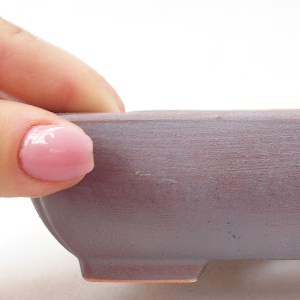 Bol à bonsaï en céramique 14 x 11 x 4 cm, couleur métal