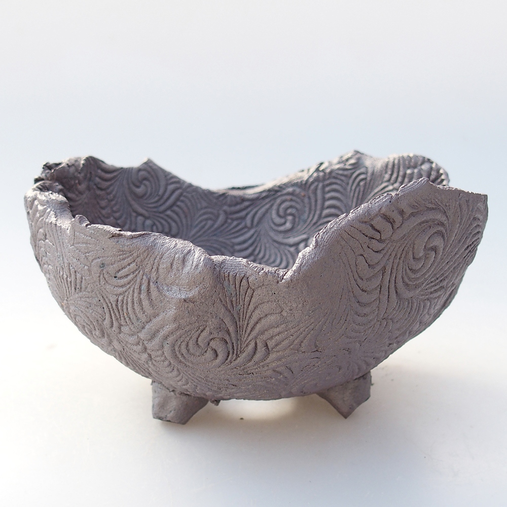 Coquille en céramique 13,5 x 13 x 7 cm , couleur métallique